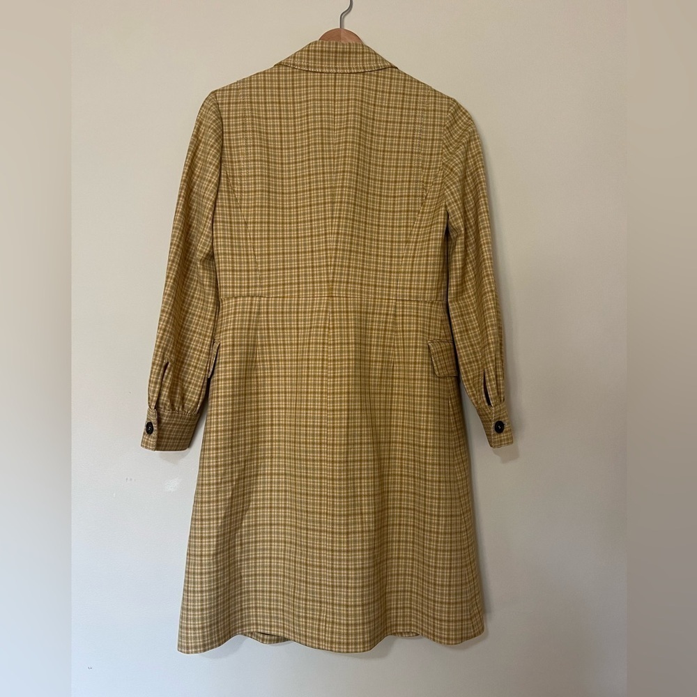 EP YAYING Plaid Wool Blend Double Breasted Longline Blazer Coat Size 2 Like New - Picture 9 of 12
